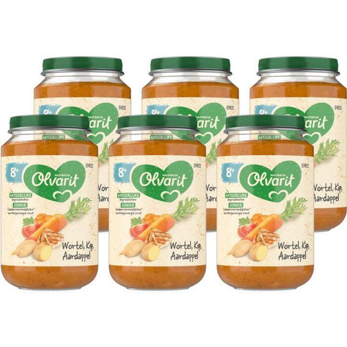 Olvarit 8+ Maanden Wortel Kip Aardappel 6 x 200g