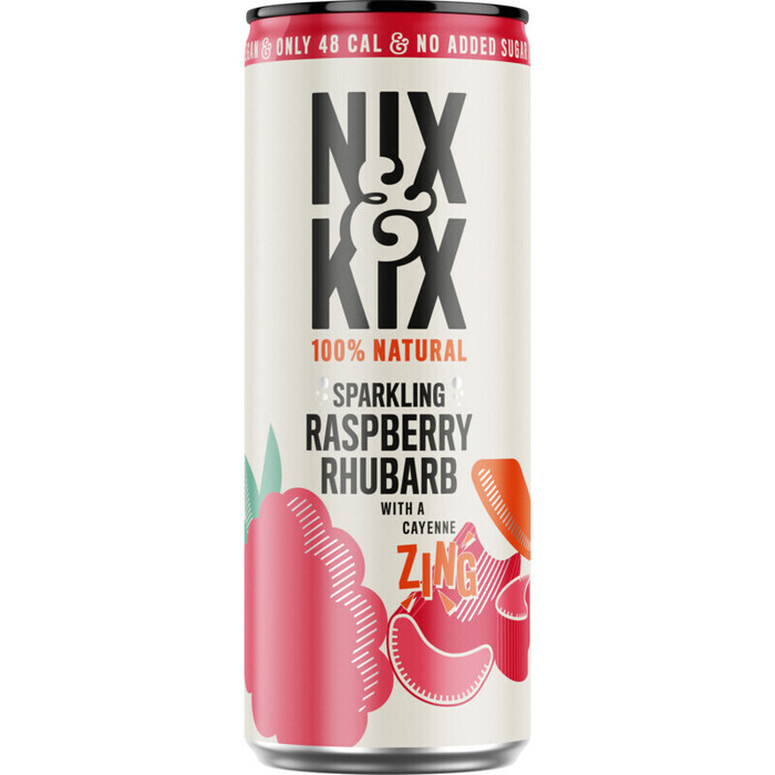 Nix & Kix Sparkling raspberry rhubarb (250ml)