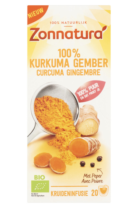 Zonnatura Kurkuma thee (zakjes, 20 × 1.8g)