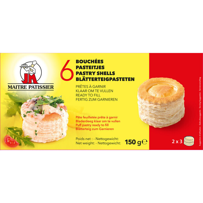 PATISSIER PASTEIBAKJES 6ST (150g)