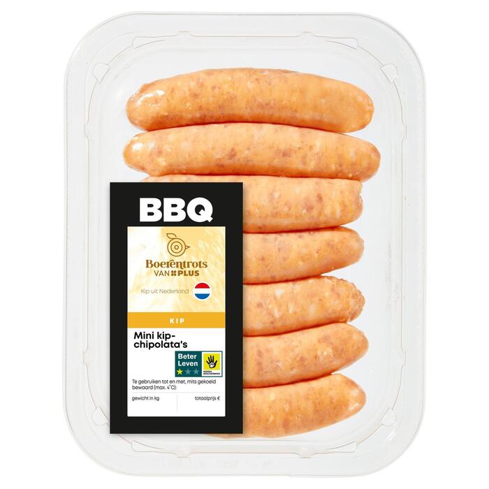 PLUS Boerentrots Mini kipchipolata's (7 × 30g)