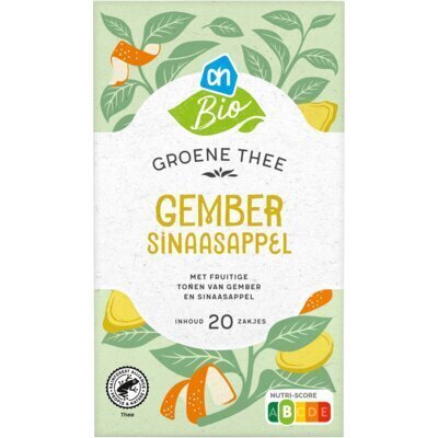 AH Biologisch Groene & witte thee gember & sinaasappel