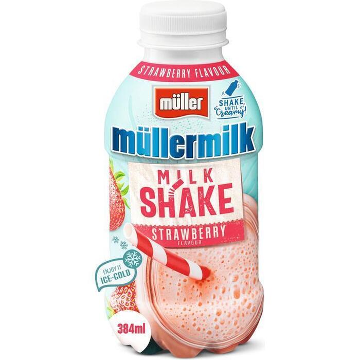 Müllermilk milkshake aardbei 381 ml (400g)