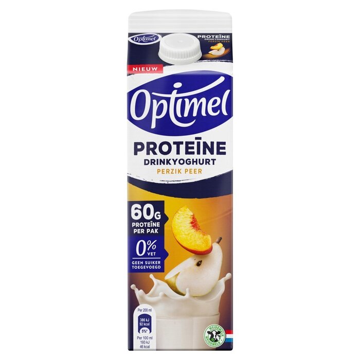 Optimel Proteïne Drinkyoghurt Perzik Peer 0% Vet 1000ml (1L)