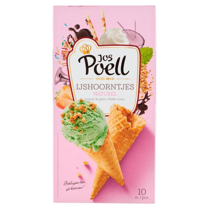 Jos Poell IJshoorntjes naturel (10 × 12.5g)