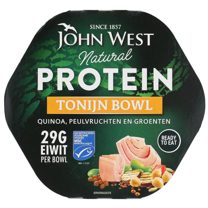 John West Protein tonijn bowl quinoa peulvruchten (220g)