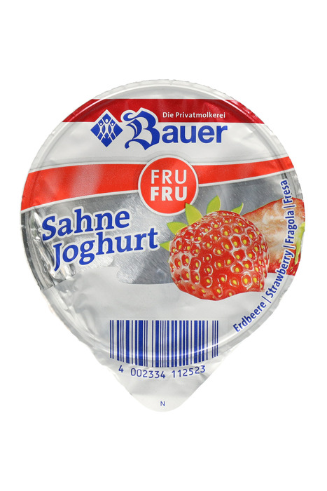 Fru Fru Roomyoghurt aardbei (bak, 150g)