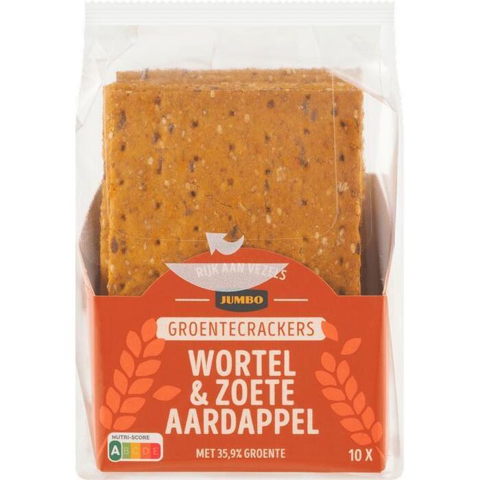 Jumbo Groentecrackers Wortel & Zoete Aardappel 10 Stuks (175g)