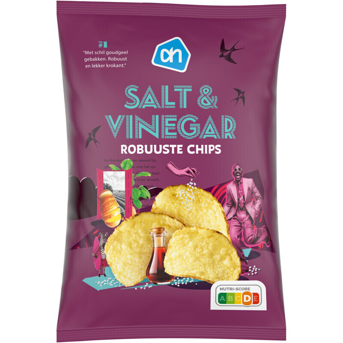AH Robuuste chips zeezout en vinegar (150g)