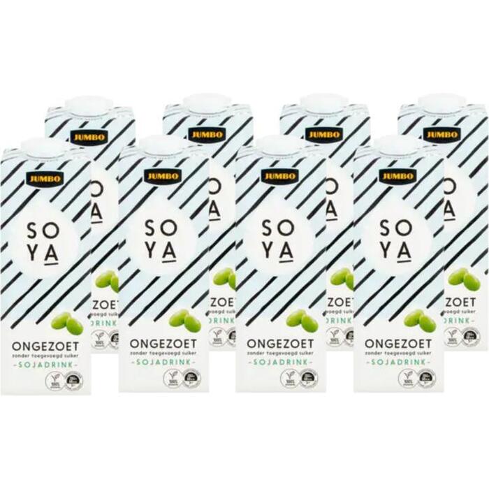 Jumbo Sojadrink Ongezoet 1 L (8 × 1L)