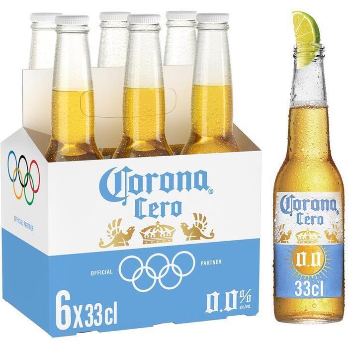 Corona Cero Alcoholvrij Bier Fles 6 x 33 cl (Set, 6 × 33cl)