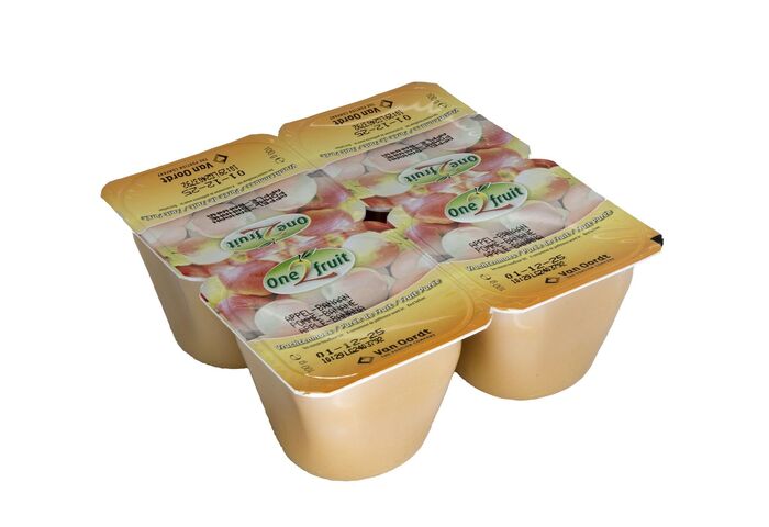 One2fruit Vruchtenmoes appel-banaan in cup  48x100g (4.8kg)