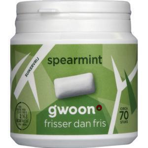 g'woon Kauwgom spearmint (100g)