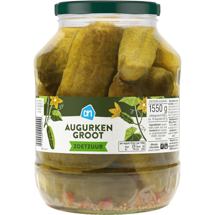 Augurk zoetzuur (pot, 1.55kg)