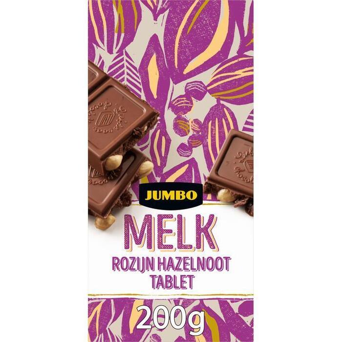 Jumbo Melkchocolade Rozijn Hazelnoot 200 g (200g)