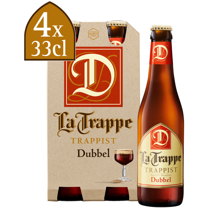 La Trappe Trappist Dubbel Flessen 4 x 330 ml (4 × 33cl)