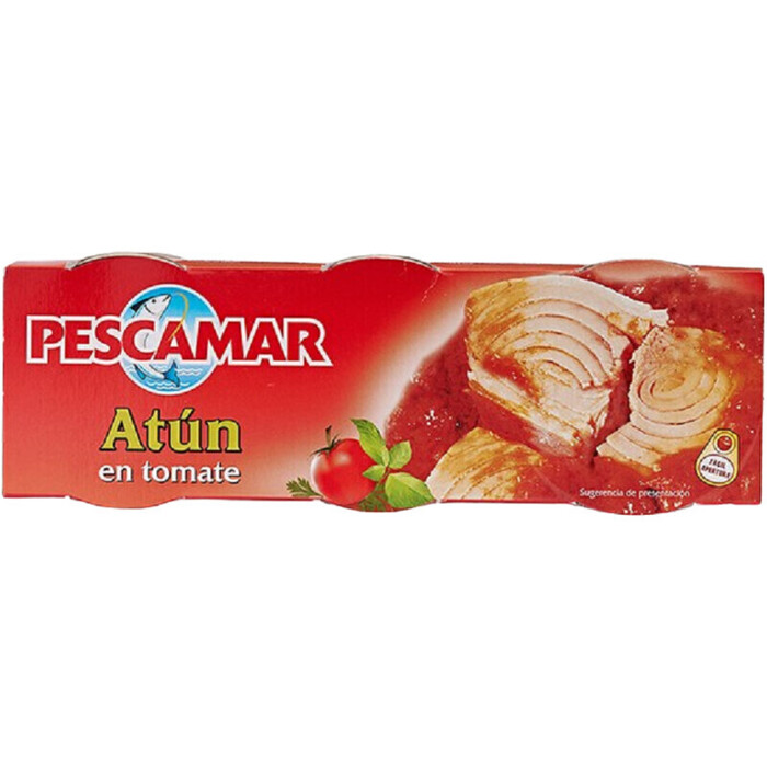 Vis Tonijn tomatensaus PESCAMAR pk 3x80g (240g)