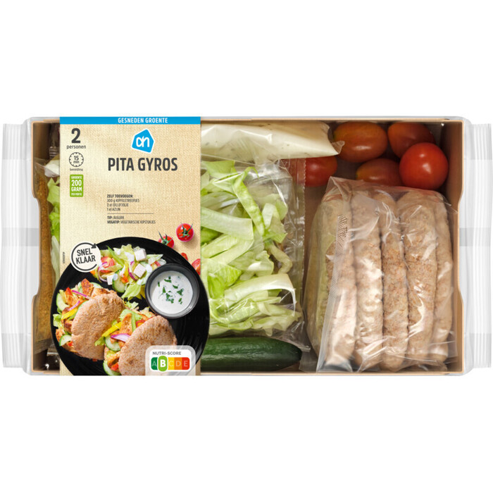 AH Gesneden verspakket Griekse pita gyros (790g)