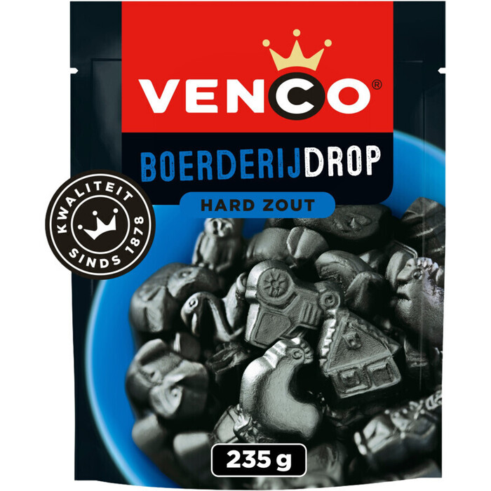 Venco Boerderijdrop Hard Zout 235 g (235g)