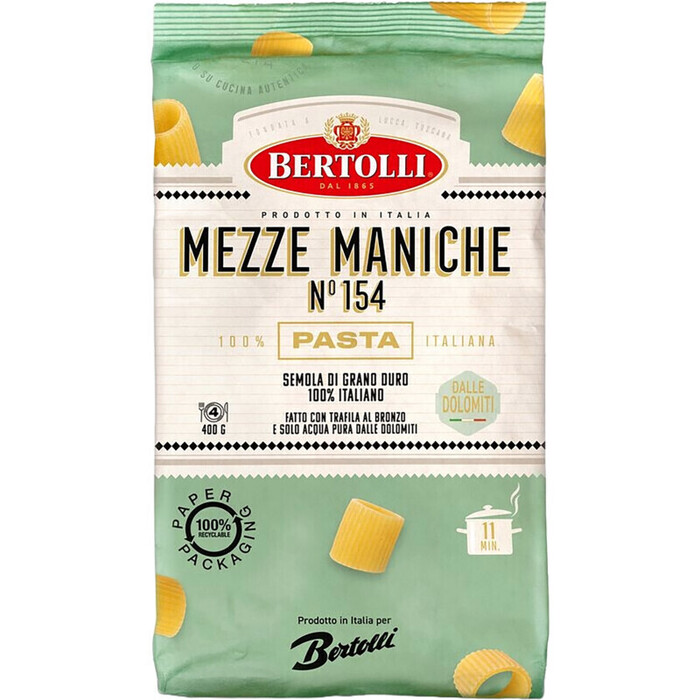 Bertolli Pasta mezze maniche no 154 (400g)