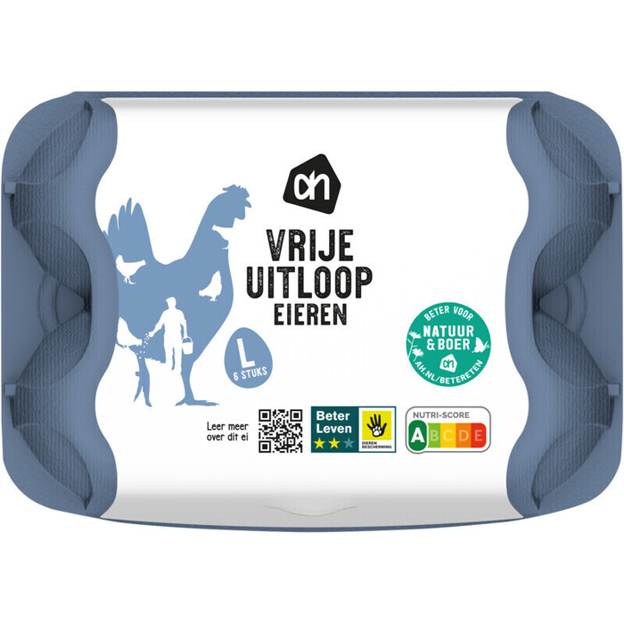 Vrije uitloop eieren (6 stuks)
