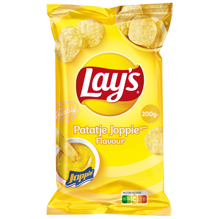 Lays Flatchips patatje joppie (200g)