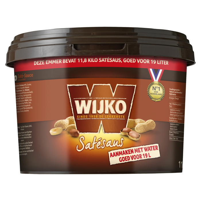 Wijko Satésaus Geconcentreerd 11,875 kg (11.8kg)