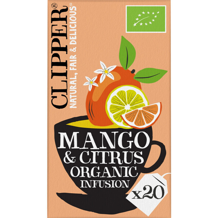 Clipper Mango & Citrus Organic Infusion 20 Stuks 36 g (20 × 1.8g)