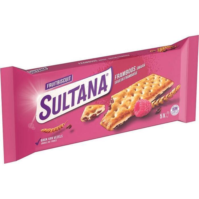 Sultana Fruitbiscuit Framboos Smaak 5 Stuks 218 g (218g)