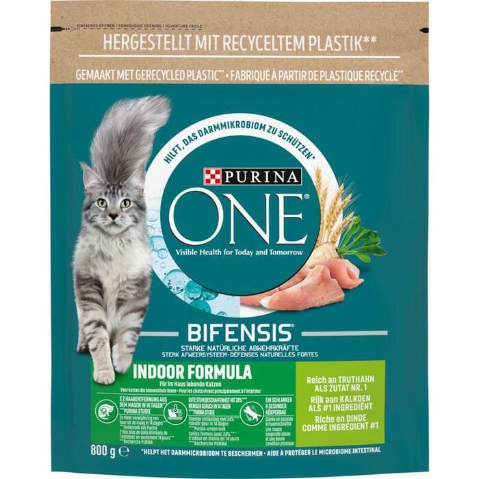 Purina ONE Bifensis Dual Defense Indoor Formula Kalkoen 800 g (Zak, 800g)