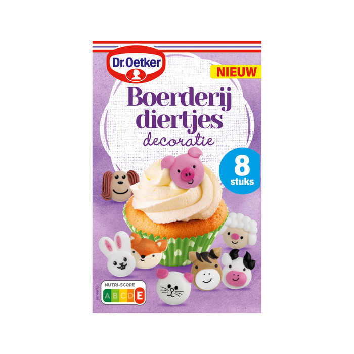 Dr. Oetker Boerderij Diertjes Decoratie 8 Stuks 13 g (8 × 1.62g)