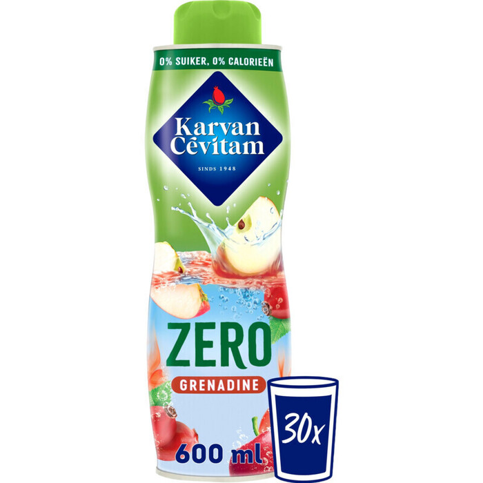 Karvan Cévitam Zero Grenadine Siroop 600 ml (0.6L)