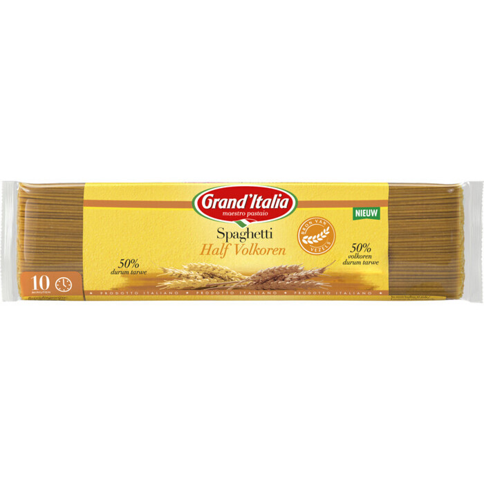 Grand'Italia Spaghetti half volkoren 500 g (500g)