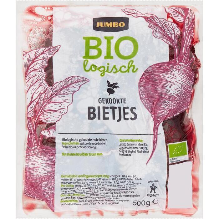 Jumbo Gekookte Bietjes Biologisch 500g (500g)