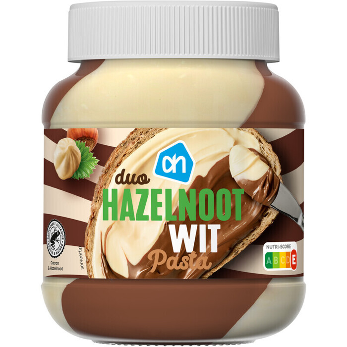 Duopasta hazelnoot wit (pot, 400g)