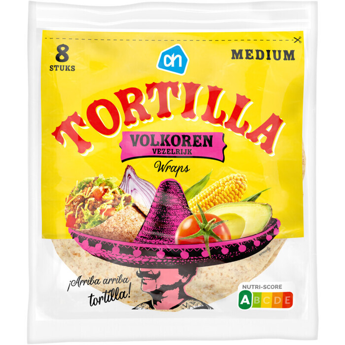AH Tortilla volkoren wraps medium (320g)