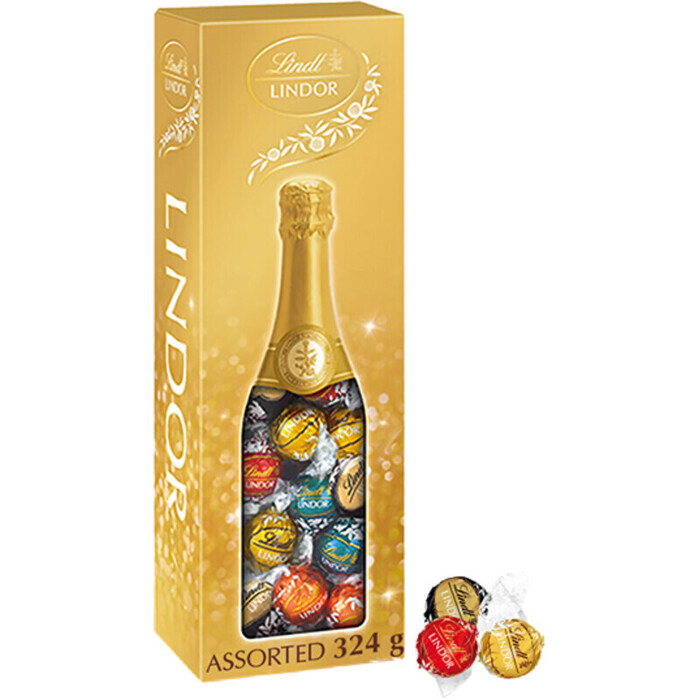 Lindt Chocolade Bolletjes Melk, Extra Donker, Wit en Hazelnoot 324 g (324g)