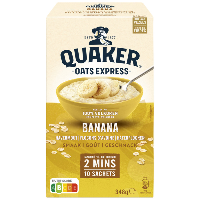 Quaker Oats Express Banaan 348 gr (10 × 34.8g)