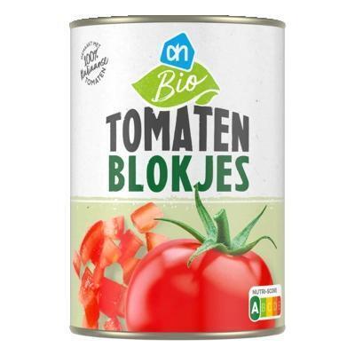 Biologische Tomatenblokjes (blik, 400g)