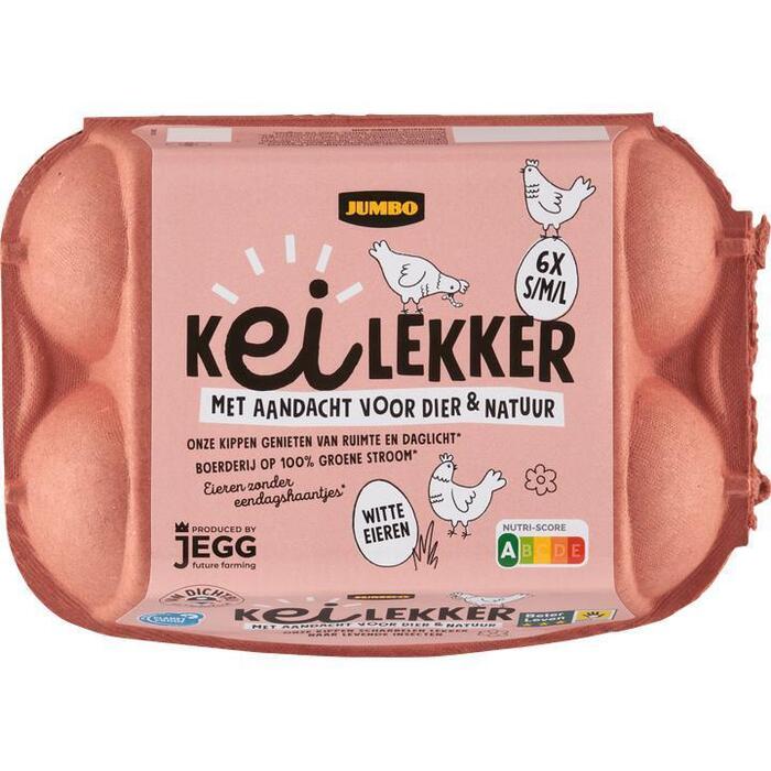 Jumbo Kei Lekker Eieren S/M/L 6 Stuks (258g)