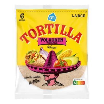 AH Tortilla wraps volkoren large (370g)