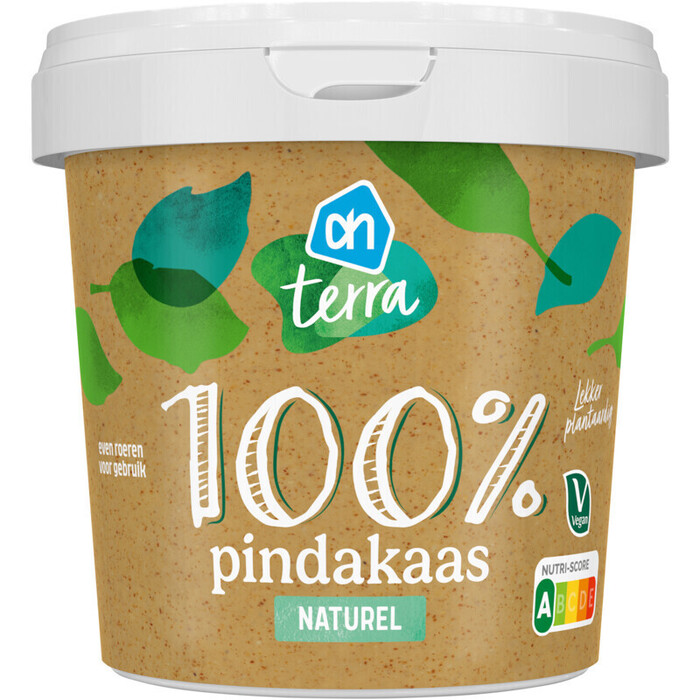 AH Terra Plantaardig 100% pindakaas naturel (1kg)