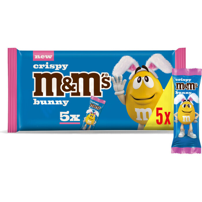 M&M'S Crispy bunny chocolade paashaasjes (145g)