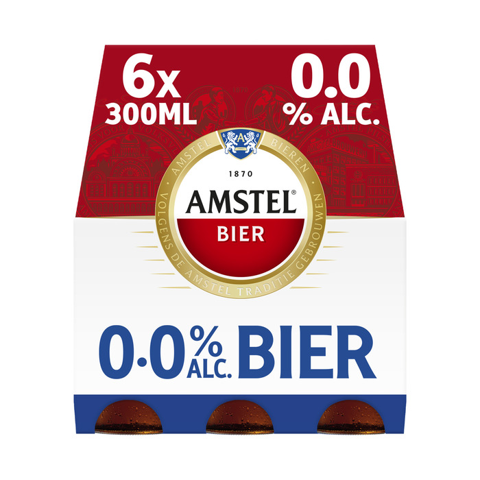 Amstel 0.0 bier fles 6 x 30 cl (Set, 6 × 30cl)