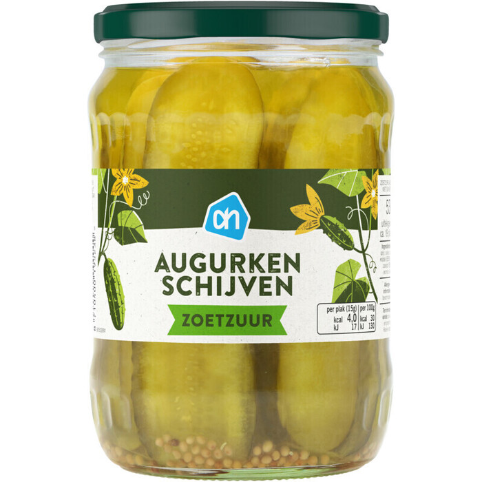 Augurkschijven zoetzuur (pot, 530g)
