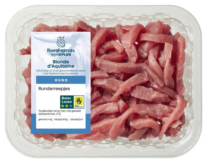 Beter leven Runderreepjes (Pak, 300g)