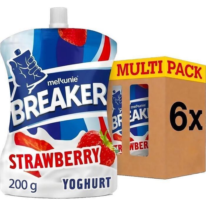 Breaker Aardbei Yoghurt 6 x 200 g (6 × 200g)