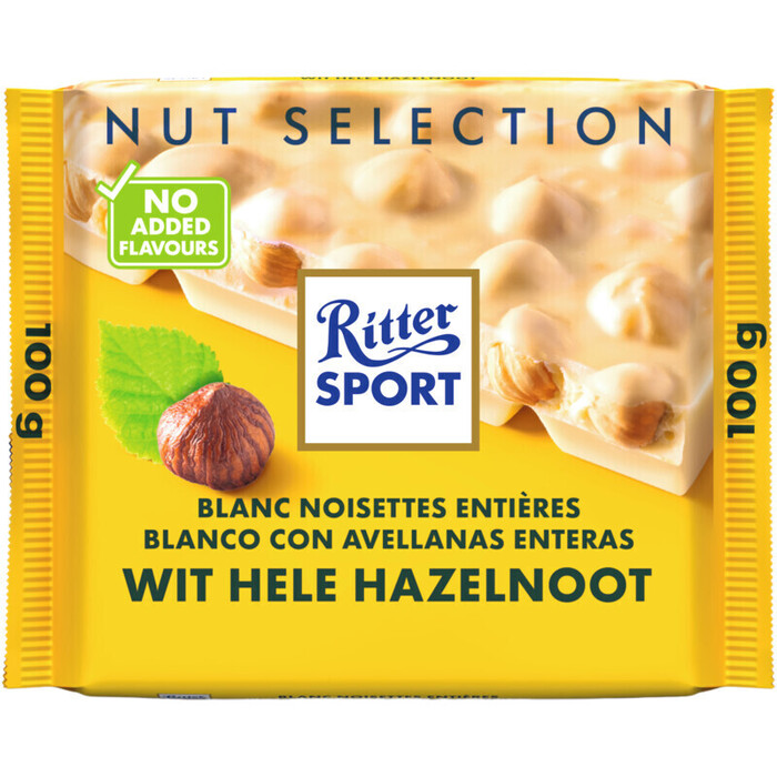 Ritter Sport, hazelnoot wit (Pak, 100g)