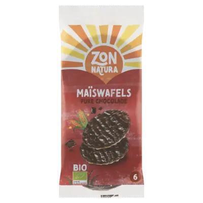 Zonnatura Maïswafels Pure Chocolade Bio 6 Stuks 75 g (75g)