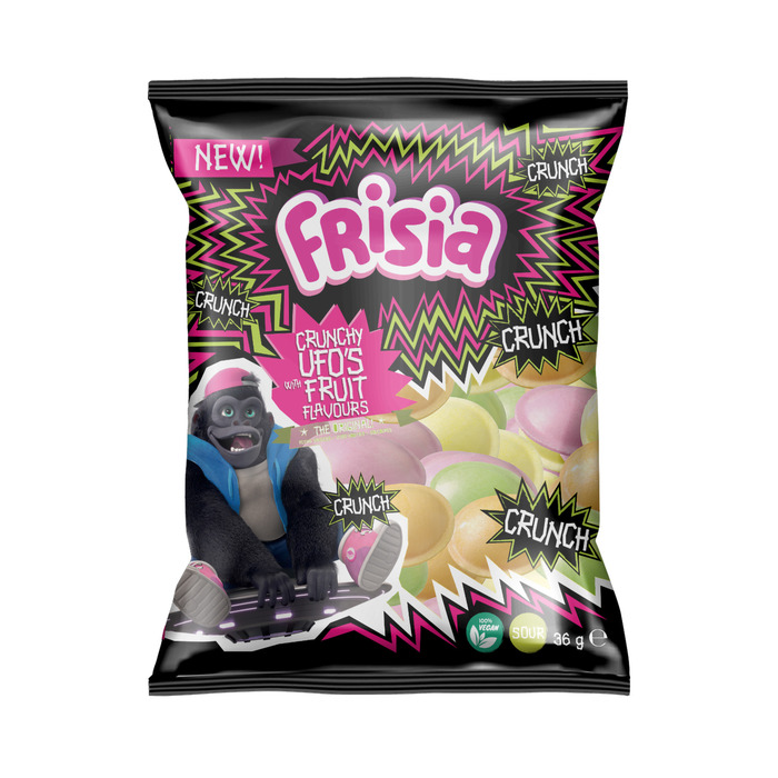 Frisia Crunchy UFO's with Fruit Flavours The Original! Zure Hosties 36 g (36g)